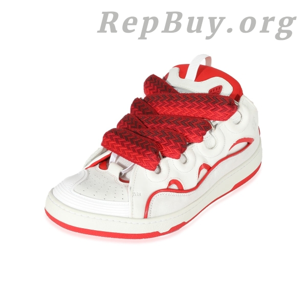 Lanvin Curb Sneaker replica, high quality Lanvin Curb copy, best fake Lanvin sneakers, premium replica white red sneakers, 1:1 Lanvin Curb FM SKRK11, perfect clone designer shoes, top tier DRAP P230030 reps