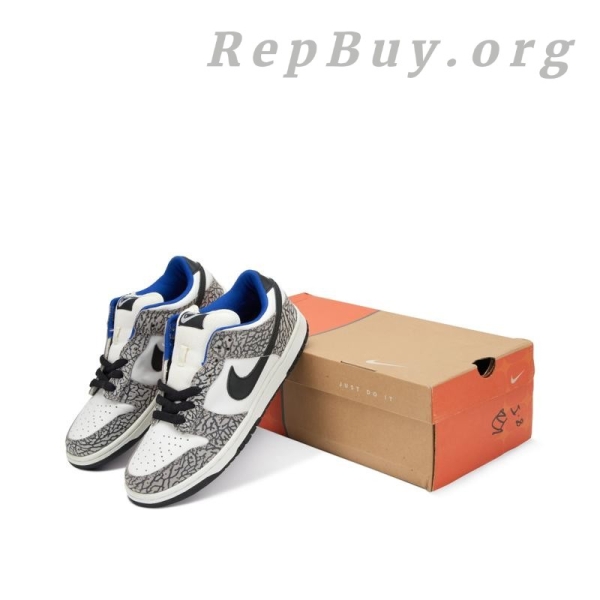Top Version Nike SB Dunk Low Supreme White Cement 304292-001, best replica Nike SB Dunk, high quality rep sneakers, 1:1 copy Supreme Dunk, premium fake Nike shoes, perfect clone SB Dunk Low, luxury replica sneakers, exact copy Nike Supreme White Cement