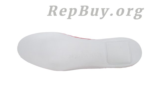 Louis Vuitton LV Trainer Sneaker Rose Red, high quality replica LV Trainer, best copy LV sneakers, 1:1 replica Louis Vuitton shoes, luxury replica sneakers, premium LV Trainer dupes, designer inspired sneakers, Rose Red LV Trainer copy
