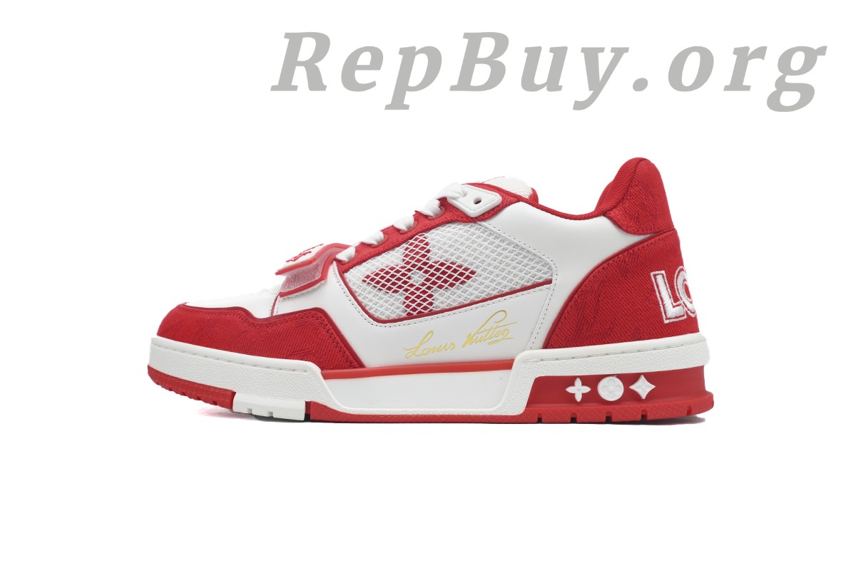 Best Louis Vuitton Lv Trainer Sneaker Rose Red Replica