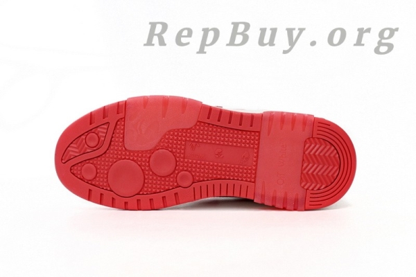 Top Version OFF-WHITE Out Of Office "OOO" Low Tops White Red OMIA189S22LEA0010125 - Image 5