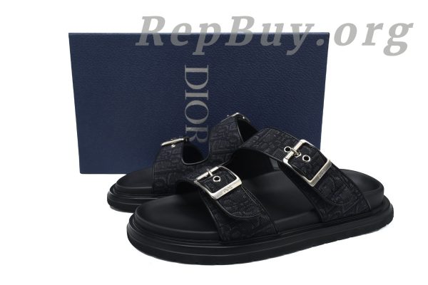 Dior Aqua Sandal replica, high quality Dior Oblique Jacquard sandals, best copy Dior 3SA135ZSA_H969, luxury designer sandals dupes, premium replica black Dior sandals, 1:1 quality Dior Aqua Sandal