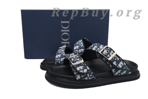 Dior Aqua Sandal Blue Dior Oblique Jacquard 3SA135ZSA_H969 - 图片 9