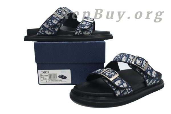 Dior Aqua Sandal Blue Dior Oblique Jacquard 3SA135ZSA_H969 - 图片 10