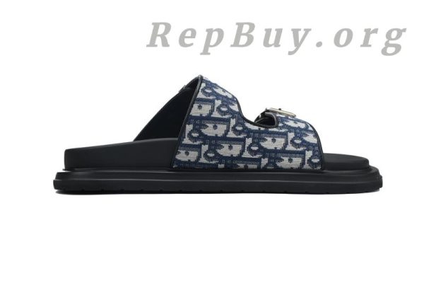 Dior Aqua Sandal Blue Dior Oblique Jacquard 3SA135ZSA_H969 - 图片 2