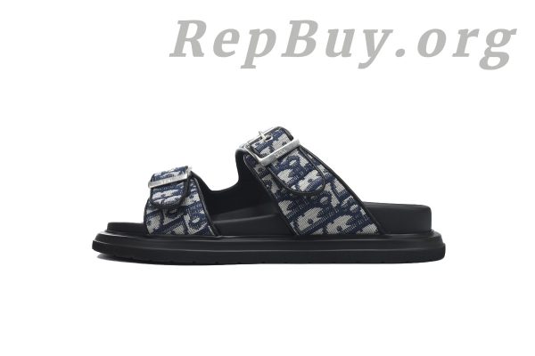 Dior Aqua Sandal Blue Dior Oblique Jacquard 3SA135ZSA_H969