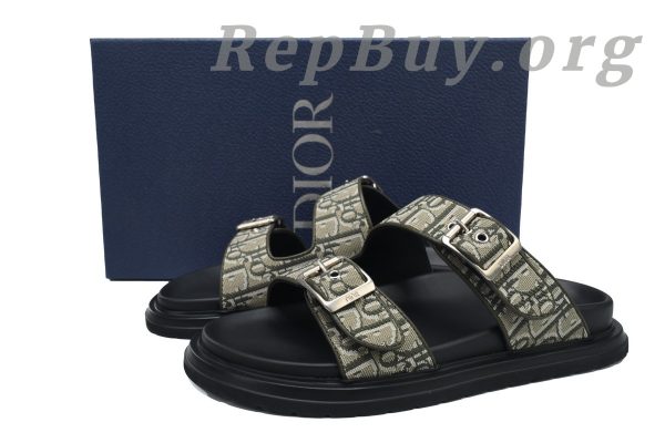 Dior Aqua Sandal Khaki Dior Oblique Jacquard 3SA135ZSA_H603 - 图片 9