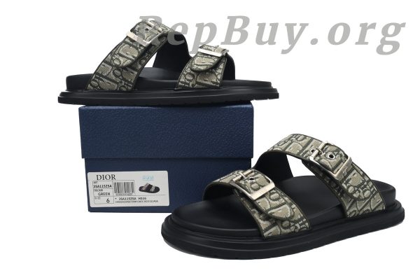 Dior Aqua Sandal Khaki Dior Oblique Jacquard 3SA135ZSA_H603 - 图片 10