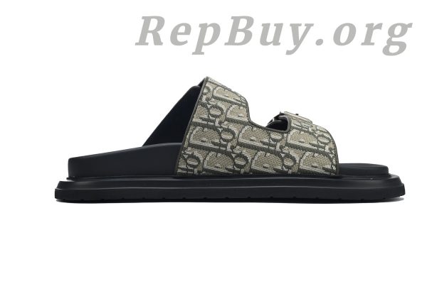 Dior Aqua Sandal Khaki Dior Oblique Jacquard 3SA135ZSA_H603 - 图片 2