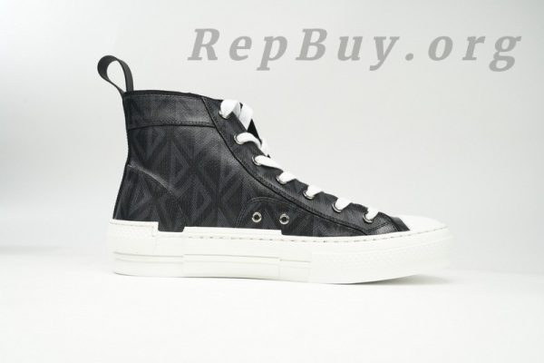 Dior B23 High Top Black CD Diamond 3SN272ZIR 16536 - 图片 2
