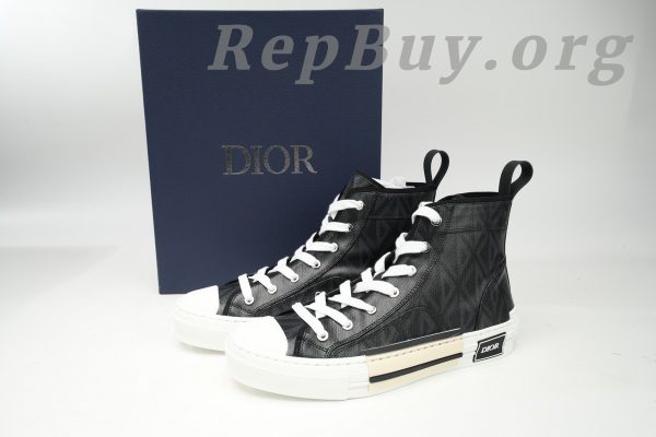 Dior B23 High Top Black CD Diamond 3SN272ZIR 16536 - 图片 13