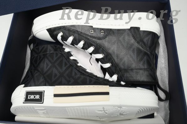 Dior B23 High Top Black CD Diamond 3SN272ZIR 16536 - 图片 15