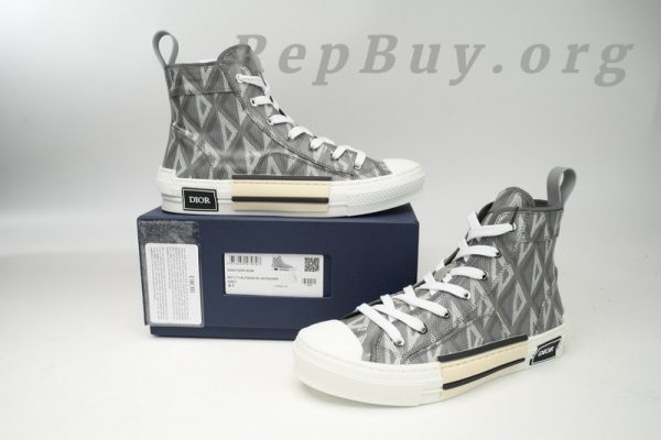 Dior B23 replica, high top sneakers replica, Dior B23 high top gray, best Dior B23 copy, luxury replica sneakers, 1:1 Dior B23, CD Diamond replica, high quality Dior knockoffs, designer shoes replica, Dior B23 3SH118ZPP_H868