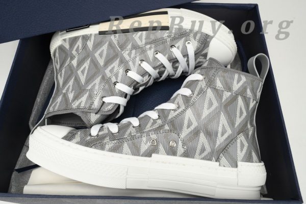 Dior B23 replica, high top sneakers replica, Dior B23 high top gray, best Dior B23 copy, luxury replica sneakers, 1:1 Dior B23, CD Diamond replica, high quality Dior knockoffs, designer shoes replica, Dior B23 3SH118ZPP_H868