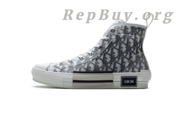 Dior B23 High Top Logo Oblique 3SH118YJR HIGH H063(BLACK) - 图片 2