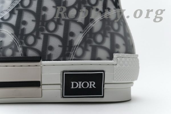 Dior B23 High Top Logo Oblique 3SH118YJR HIGH H063(BLACK) - 图片 8