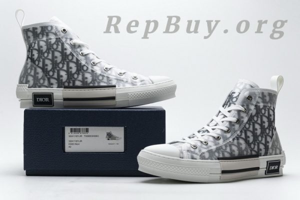Dior B23 High Top Logo Oblique 3SH118YJR HIGH H063(BLACK) - 图片 28