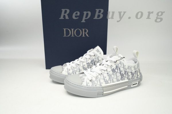 Dior B23 HT Oblique Low Cut Blue Gray 3SN272ZIR 16536 - 图片 13