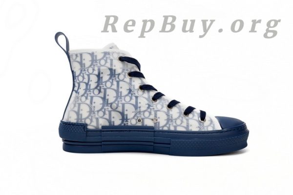 Dior B23 HT Oblique Transparency HIGH T00962H565 White Blue - 图片 3