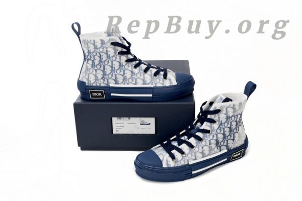 Dior B23 HT Oblique Transparency HIGH T00962H565 White Blue - 图片 14