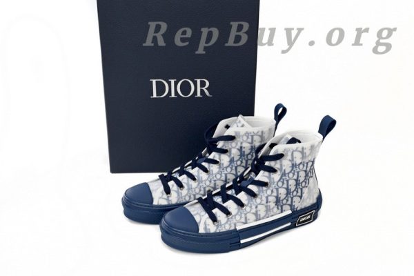 Dior B23 HT Oblique Transparency HIGH T00962H565 White Blue - 图片 15