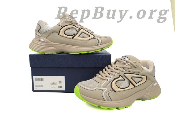 Dior B30 Sneakers Khaki 3SN279ZMA-16141 - 图片 12
