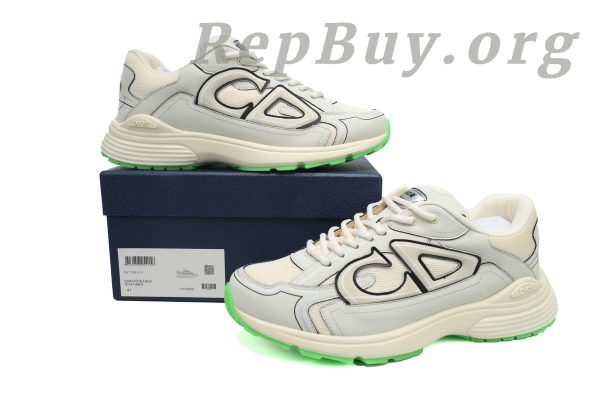 Dior B30 Sneakers Reflective CD30 Cream Green 3SN279ZRD-H166 - 图片 11