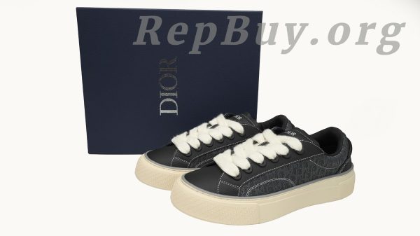 Dior B33 Sneaker Black Smooth Calfskin Oblique Jacquard 3SN272 ZIR1 6536 - Image 13