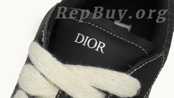 Dior B33 Sneaker Black Smooth Calfskin Oblique Jacquard 3SN272 ZIR1 6536 - Image 3