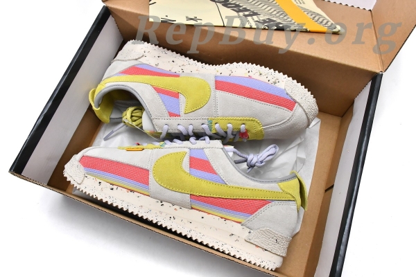 Union LA x Nike Cortez Grey Fog Lemon Frost DR1413-100 - 图片 2