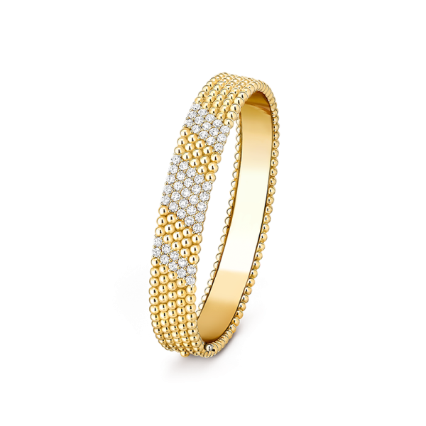 18K Perlée 5 Rows Diamond Bracelet