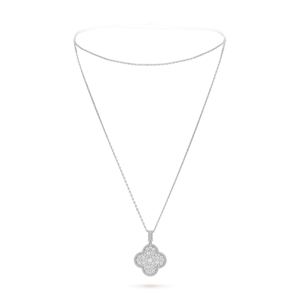 18K Magic Alhambra One Motifs Diamonds Clover Necklace