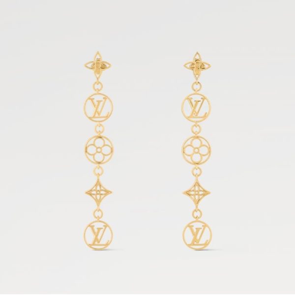 18K Louis Lace Long Earrings