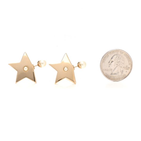 18K CD Tribales Star Earrings - 图片 4