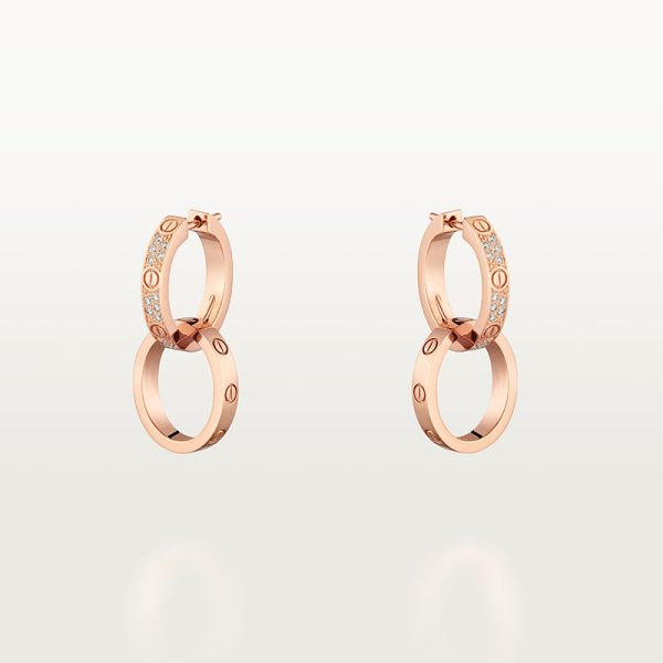 18K Love Pave Diamond Earrings - 图片 2
