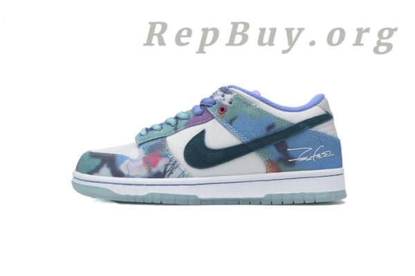 Top Version Nike SB Dunk LowFutura Laboratories Bleached Aqua HF6061-400