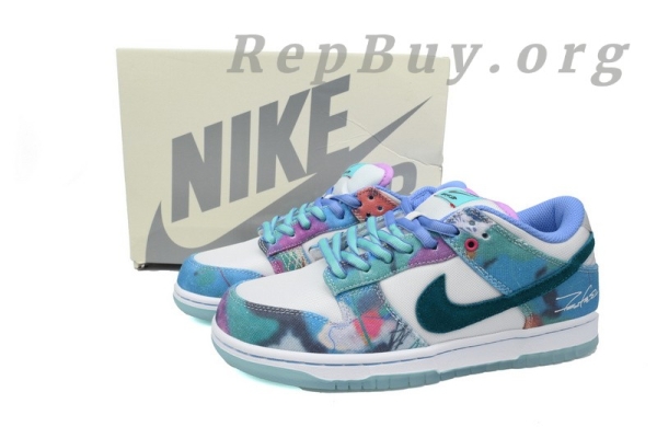 Top Version Nike SB Dunk LowFutura Laboratories Bleached Aqua HF6061-400 - Image 11