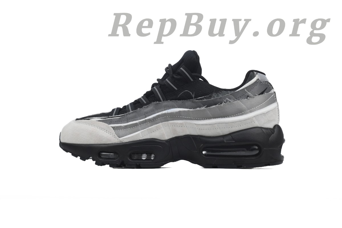 Best 【Flash Sale】Nike Air Max 95 Comme des Garcons Black Grey CU8406-101 Replica