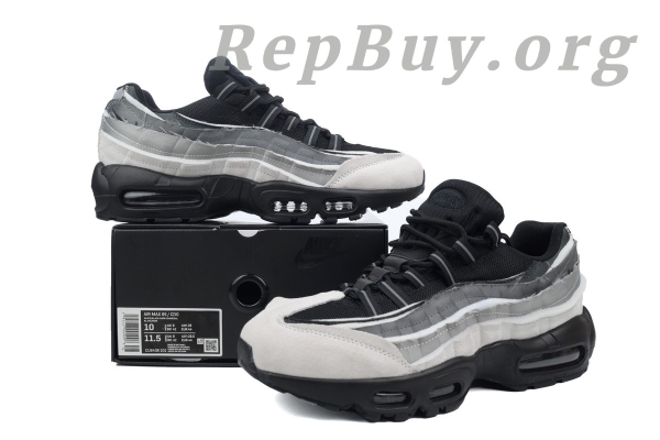 【Flash Sale】Nike Air Max 95 Comme des Garcons Black Grey CU8406-101 - Image 10