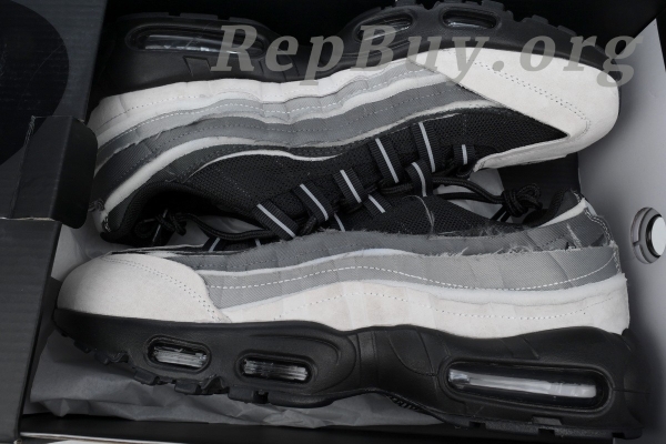 【Flash Sale】Nike Air Max 95 Comme des Garcons Black Grey CU8406-101 - Image 12
