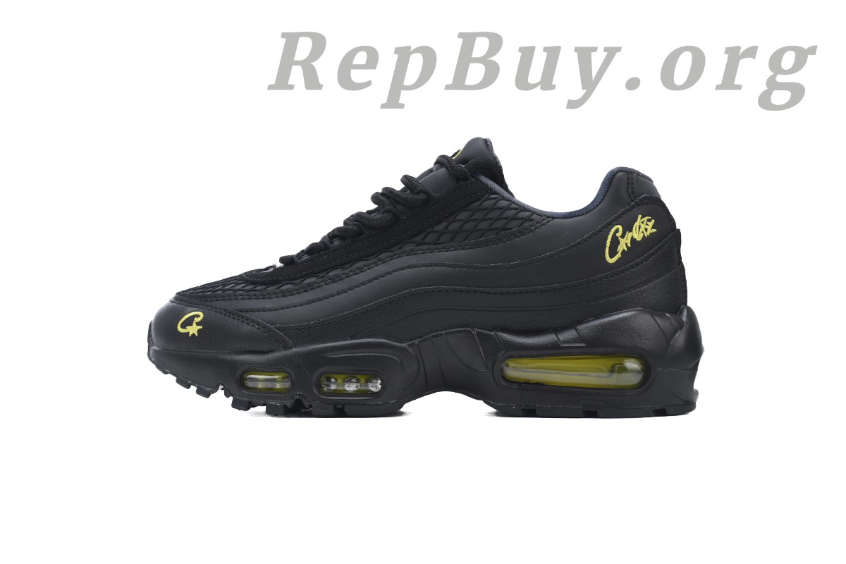 Best 【Free shipping】Nike Air Max 95 SP Corteiz Black Tour Yellow FB2709-003 Replica