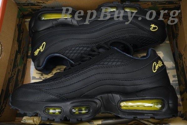 【Free shipping】Nike Air Max 95 SP Corteiz Black Tour Yellow FB2709-003 - Image 12