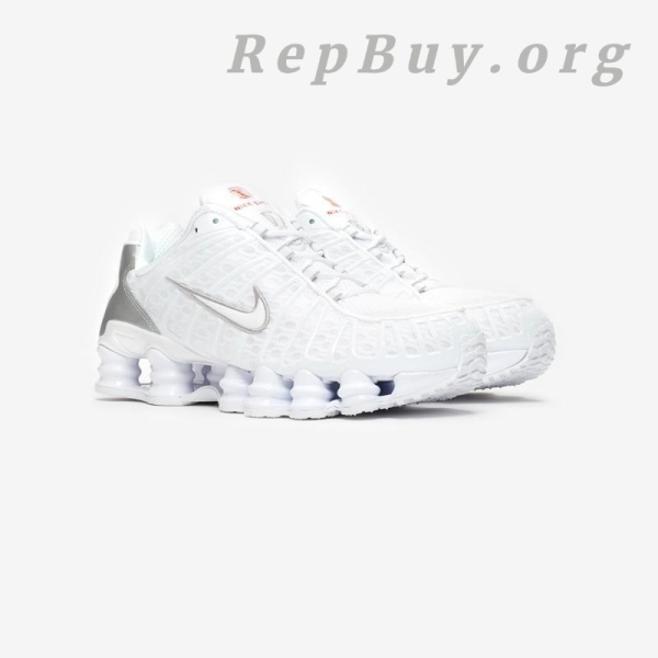 【Free shipping】Nike Shox TL White Metallic Silver AV3595-100 - 图片 5