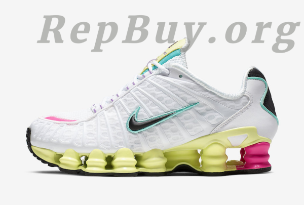 【Free shipping】Nike Shox TL White Multi-Color AR3566-102