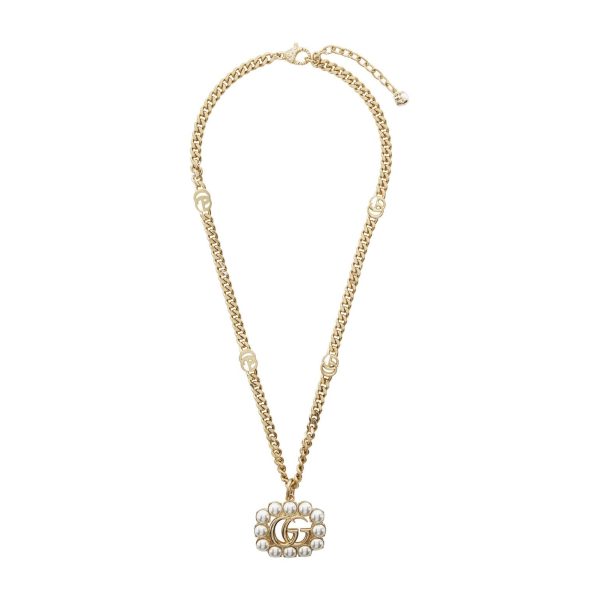 18K Double G Pearl Double G Necklace - 图片 2