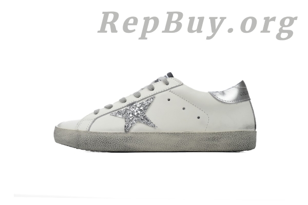 Golden Goose Super Star 'Silver Heel Silver Star'