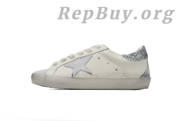 Golden Goose Super Star 'Sparkling Silver Heel'