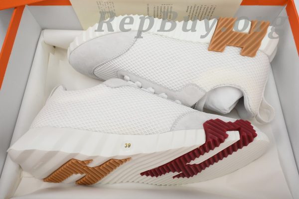 Hermes Bouncing Sneaker Grey Orange - 图片 11