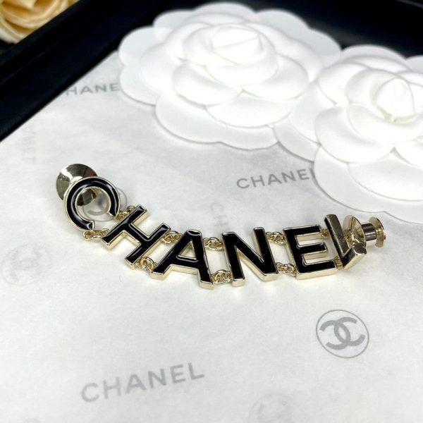 18K CC Letter Brooch - 图片 2
