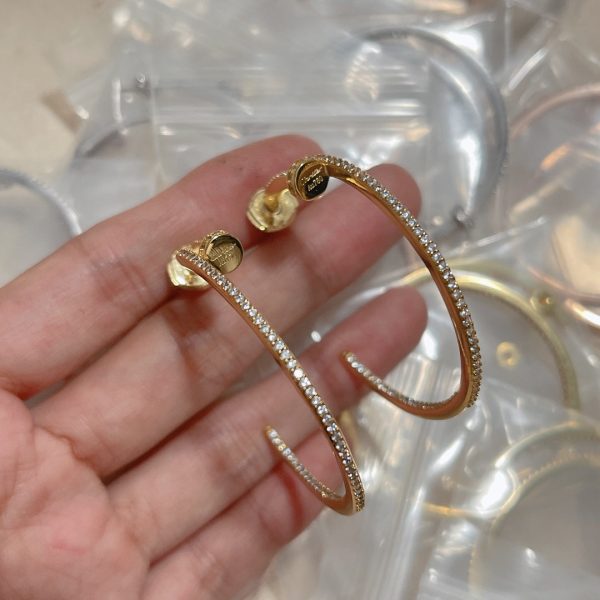 18K Juste Un Clou Diamonds Earrings - 图片 2